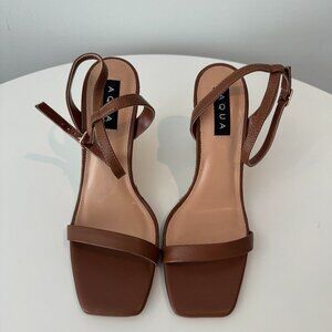 Brand New Aqua Izabl Ankle Strap Espadrille Wedge Sandals - Size 9.5